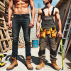 DALL·E 2025-03-20 14.01.05 - Two construction workers standing side by side. One is extremely tall and skinny, while the other is very short and stocky. They are wearing full-leng.png