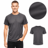 Koszulka męska T-shirt z siateczki SPORT&amp;WORK PORTO-GF grafitowa