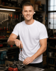 Koszulka męska T-shirt z siateczki SPORT&amp;WORK PORTO-SS W biała