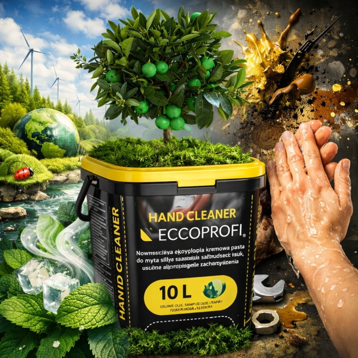 Pasta bhp do mycia silnie zabrudzonych rąk Limonka Mięta HandCleaner 500 ml