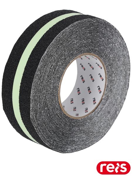 Taśma ostrzegawcza samoprzylepna antypoślizgowa Reis ANS-FLUO BY dł. 18,3 m