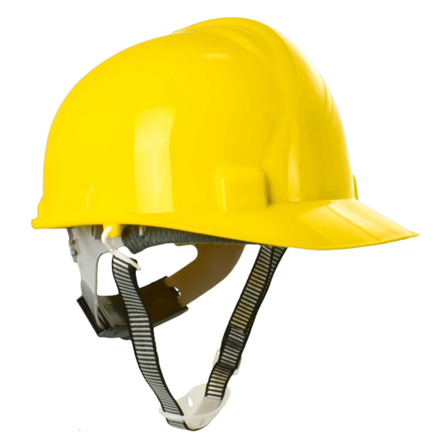 Kask ochronny hełm roboczy 6 punkt mocowanie pasek podbródkowy Walter żółty