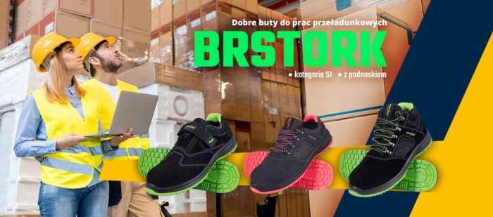 BUTY ROBOCZE ochronne PODNOSEK KOMPOZYT S1 CZARNE BRSTORK-P