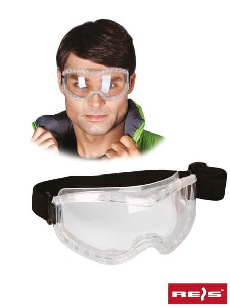 GOGLE ochronne nieparujące Anti Fog PRZECIWODPRYSKOWE FlexiFog T