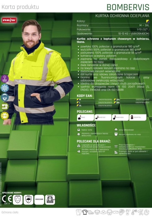 KURTKA OCHRONNA OCIEPLANA