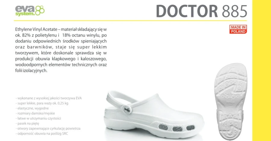 Lekkie klapki kroksy piankowe medyczne ogrodowe uniwersalne BLDOCTOR