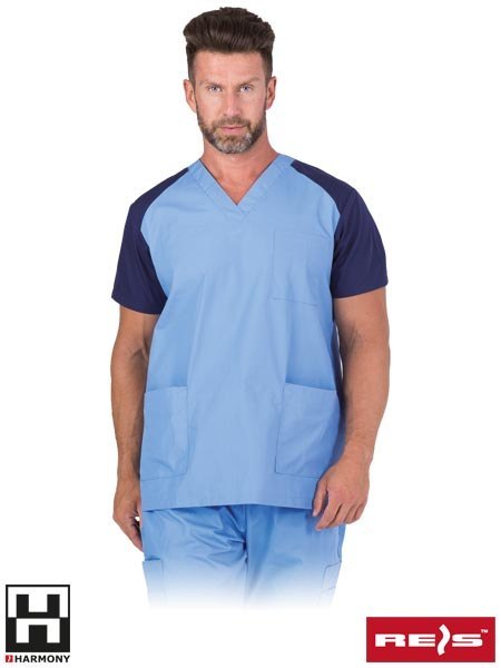 Bluza medyczna koszula męska ochronna z krótkim rękawem TUTTI-J JNG