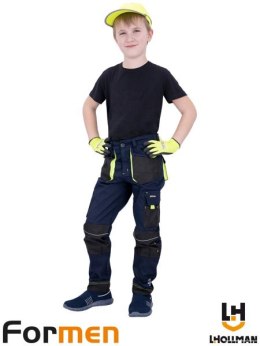 Spodnie ochronne do pasa dla dzieci dziecięce monterskie LH-FMNKID-T GBY