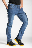 Mocne elastyczne spodnie robocze dżinsy Rica Lewis JOB 98% bawełna 2% elastan