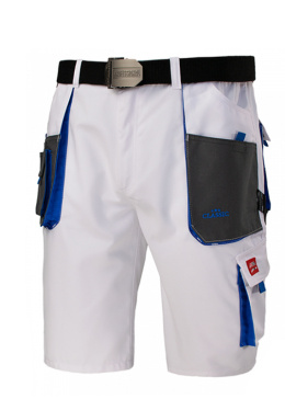 Spodenki robocze CLASSIC WHITE krótkie spodnie do kolan monterskie