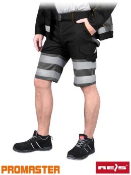 Spodnie robocze męskie krótkie spodenki ochronne odblaski PROM-TS BPS