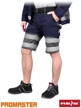 Spodnie robocze męskie krótkie spodenki ochronne odblaski PROM-TS GYS
