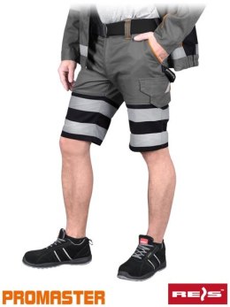 Spodnie robocze męskie krótkie spodenki ochronne odblaski PROM-TS SBP