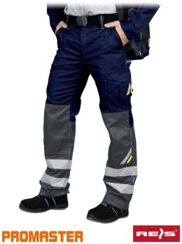 Spodnie robocze męskie długie ochronne do pasa odblaski PROM-T GYS
