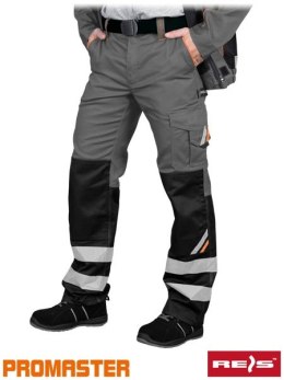 Spodnie robocze męskie długie ochronne do pasa odblaski PROM-T SBP
