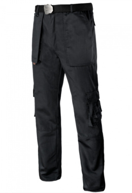 Spodnie robocze do pasa męskie bojówki czarne ochronne CERBER BLACK
