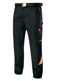 Mocne spodnie robocze monterskie czarne do pasa PROFESSIONAL BLACK