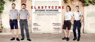 Elastyczne spodnie damskie do pasa robocze ochronne FRAULAND-T SY r. 36