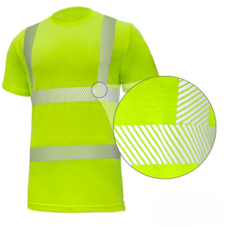 Nowoczesna Koszulka męska T-shirt OSTRZEGAWCZA Sportowa Robocza T-Ref M