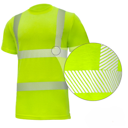 Nowoczesna Koszulka męska T-shirt OSTRZEGAWCZA Sportowa Robocza T-Ref M