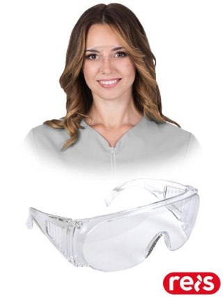 Okulary GOGLE ochronne przeciwodpryskowe transparentne GOG-ICER-T