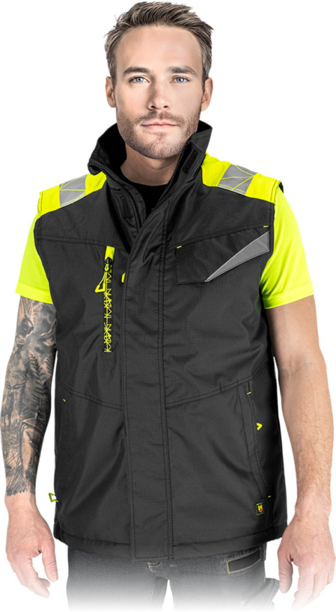 Bezrękawnik Męski Kamizelka OCIEPLANA ODBLASKOWA robocza LH-RAUT-V