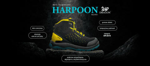 Buty robocze ZE SKÓRY za kostkę Podnosek kompozytowy HARPOON-T BYN
