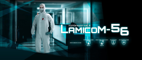 KOMBINEZON jednorazowy NOWOŚĆ malarski lakierniczy LAMICOM-56 W typ 5-B/6-B