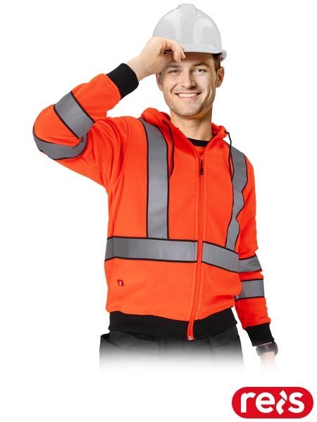 Bluza z polaru, ostrzegawcza z kapturem Reis LUMINO Pomarańczowa Bluza z polaru, ostrzegawcza z kapturem Reis LUMINO Pomarańczowa