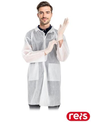 Fartuch laboratoryjny ochronny z polipropylenu Reis FLAP B