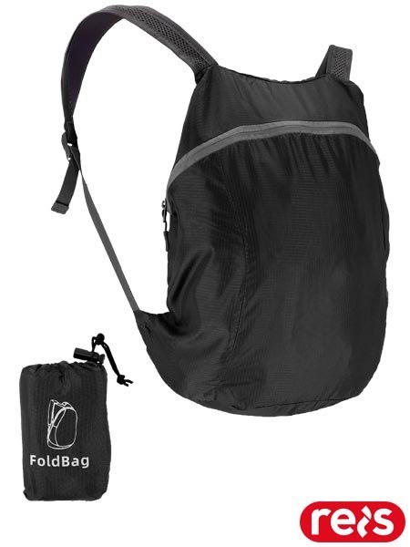 Plecak turystyczny składany w worek o wym.: 11x6x5 FOLD-FLY BS 20 l czarny