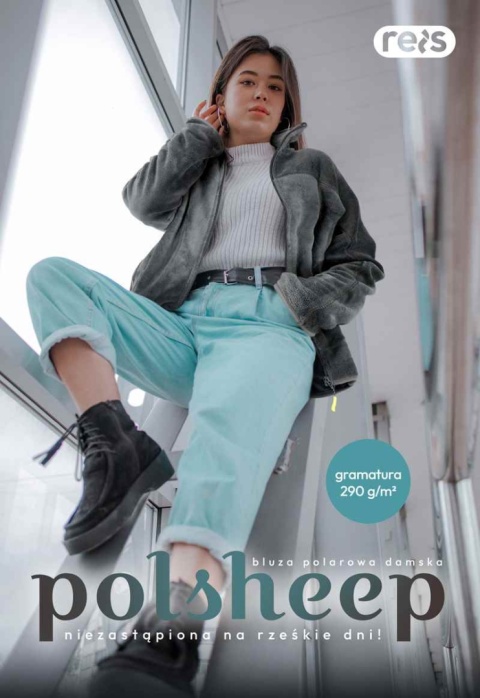 POLAR damski GRUBY CIEPŁY roboczy BLUZA polarowa Polsheep GF