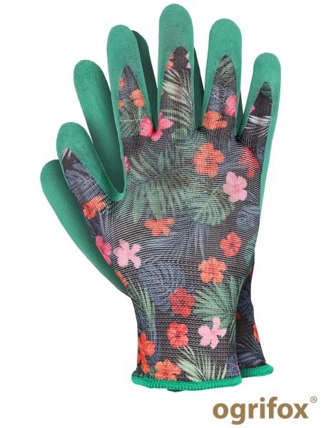 RĘKAWICE powlekane lateksem PRECYZYJNE OGRODOWE OX-POLIGRASS MC