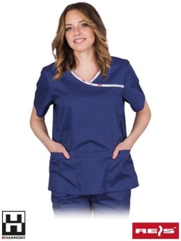 Bluza koszula damska medyczna kosmetyczna krótki rękaw SENZA-J G