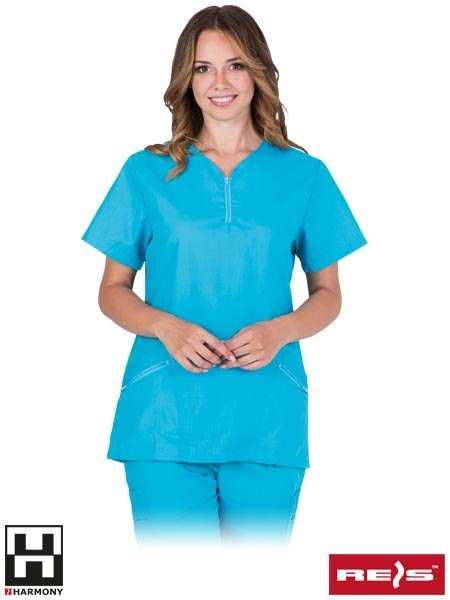 Bluza koszula damska medyczna kosmetyczna krótki rękaw CANZONA-J