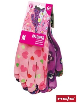 Rękawice rękawiczki precyzyjne ogrodowe robocze kolorowe RFLOWER MC